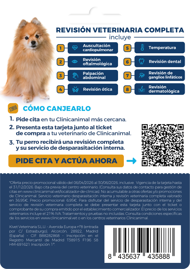 Tarjeta desparasitación Clinicanimal