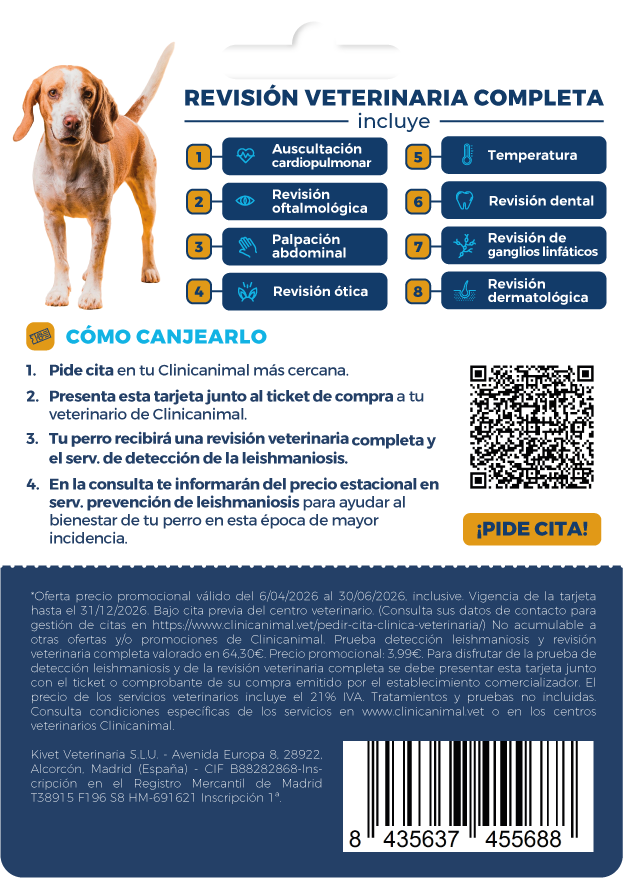 Tarjeta leishmania perro Clinicanimal